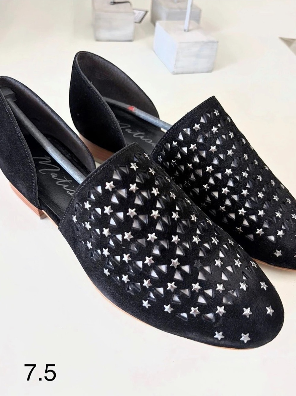 Star Studded Black Mules US 7.5 New